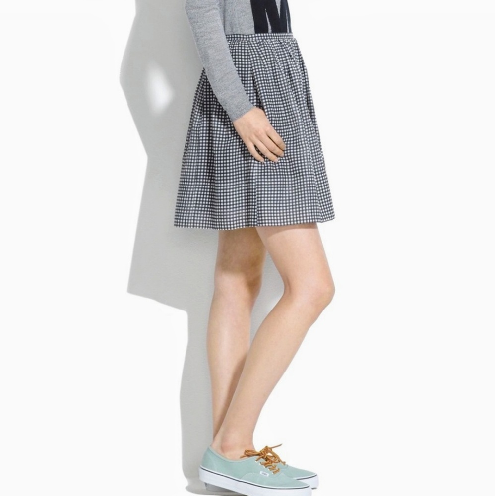NWOT Madewell Gingham Skirt Sz 8